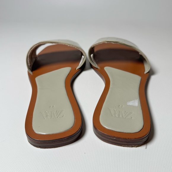 Zara Faux Croc Slides - sz 38 - Picture 5 of 6
